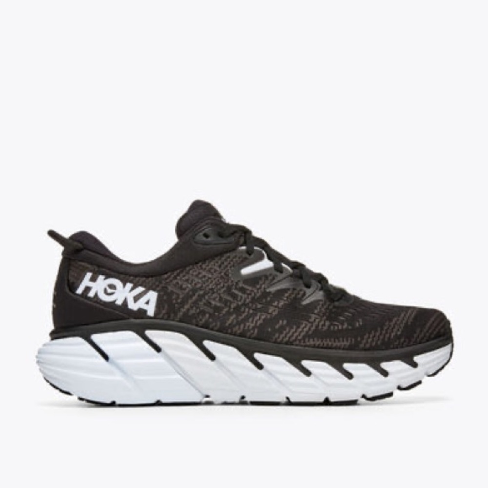 HOKA Graviota 4 Black and White Running Shoes - Picture 3 of 10